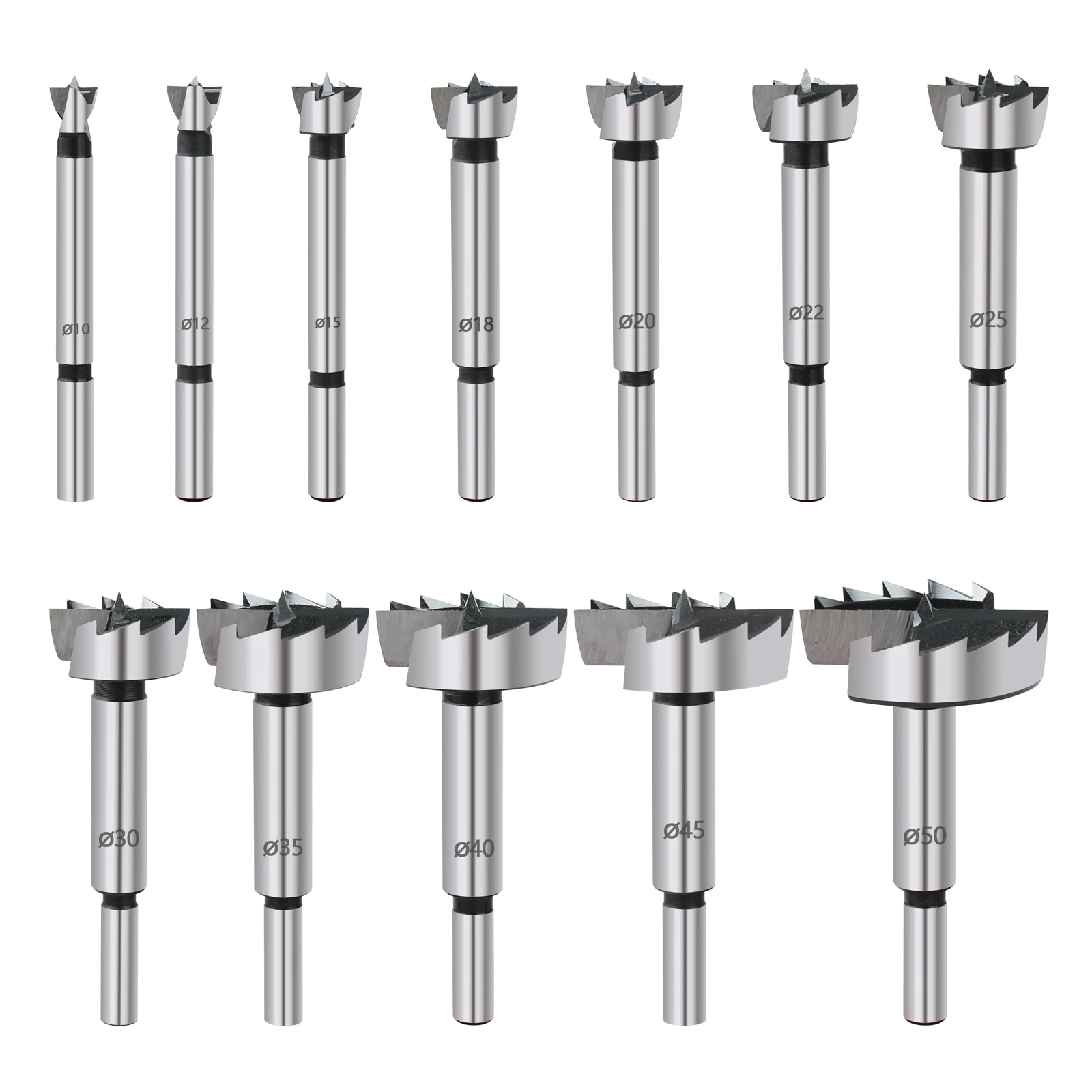 3PCS High Quality Round Shank Carbon Steel Wood Boring