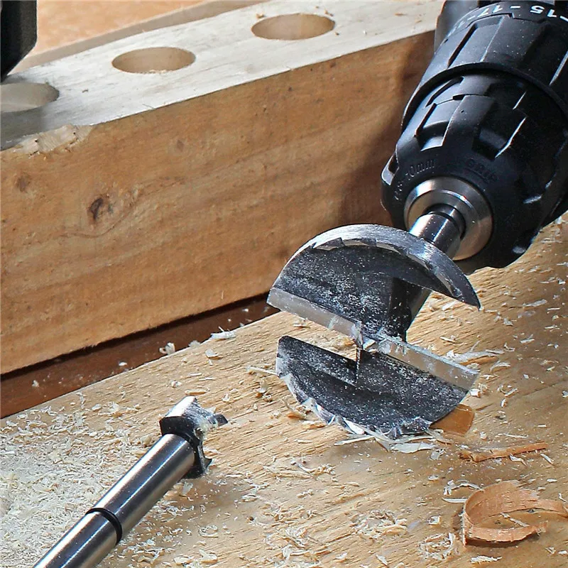 16PCS High Carbon Steel Forstner Tips Wood Working Tools Hole Saw Cutter Hinge Boring Drill Bits Round Shank