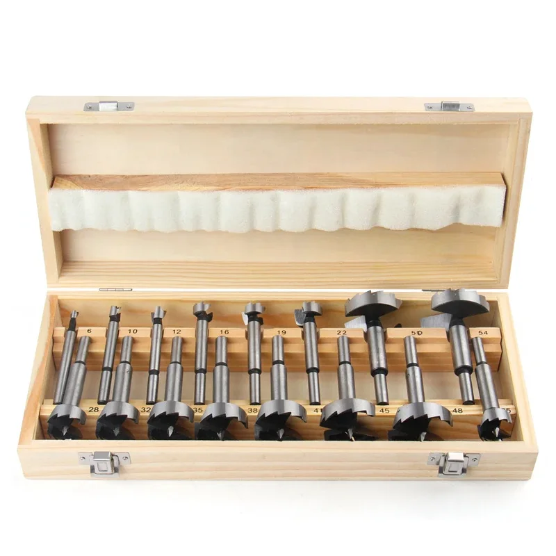 12PCS High Quality Round Shank Carbon Steel Wood Boring Forstner Drill Bits Tool for Wood Working