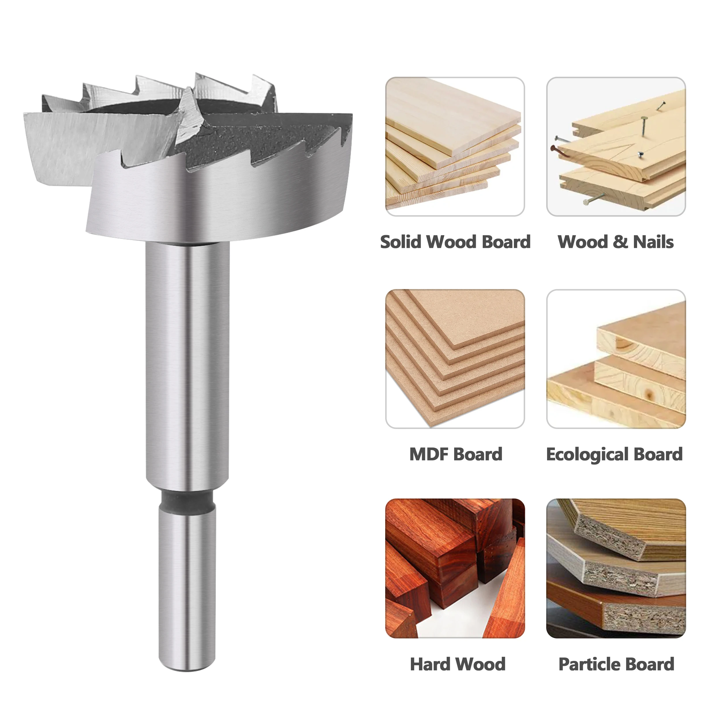 3PCS High Quality Round Shank Carbon Steel Wood Boring