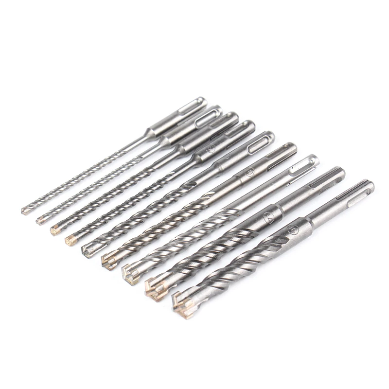 SDS Plus 160mm Impact Drill Bit Set with Cross-shaped Tungsten Carbide Drill Bits