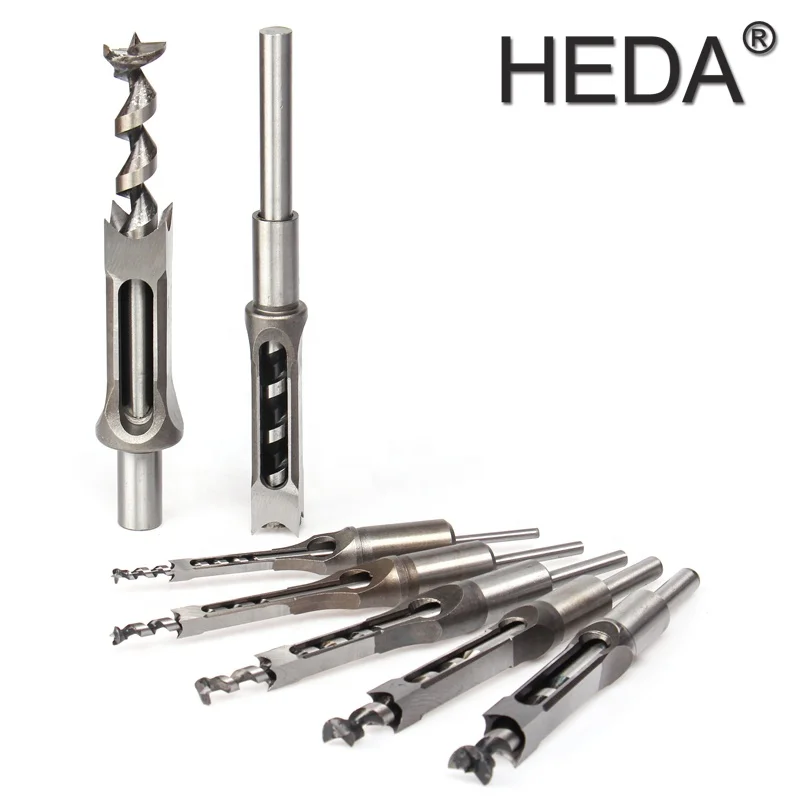 6-30mm Woodworking Tools Twist Square Hole Drill Bits Auger Mortising Chisel Extended Hole Saw for Wood Carving DIY Furniture