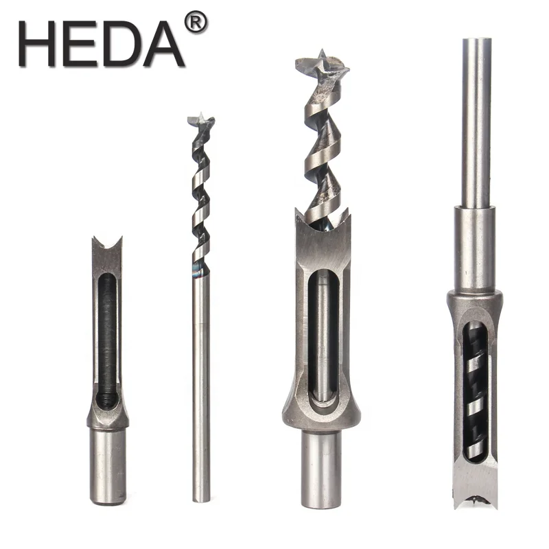 6-30mm Woodworking Tools Twist Square Hole Drill Bits Auger Mortising Chisel Extended Hole Saw for Wood Carving DIY Furniture